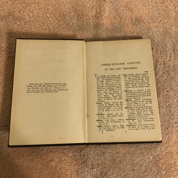 Vintage 1908 A Lexicon of the Greek Testament Macmillan Company RARE - Picture 6 of 11